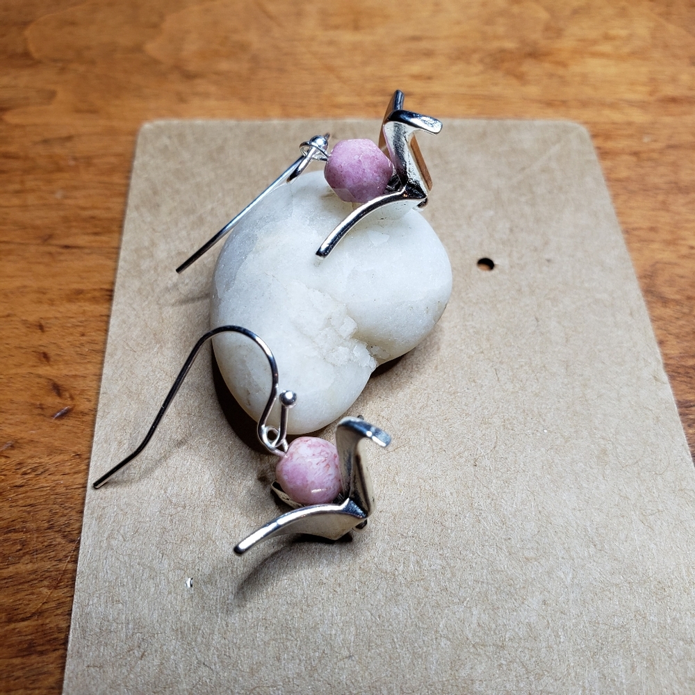 Handmade Japanese Origami Crane Earrings